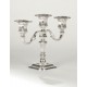 Chandelier métal argenté 3 branches