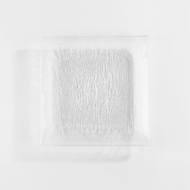 Assiettes carrées en verre
